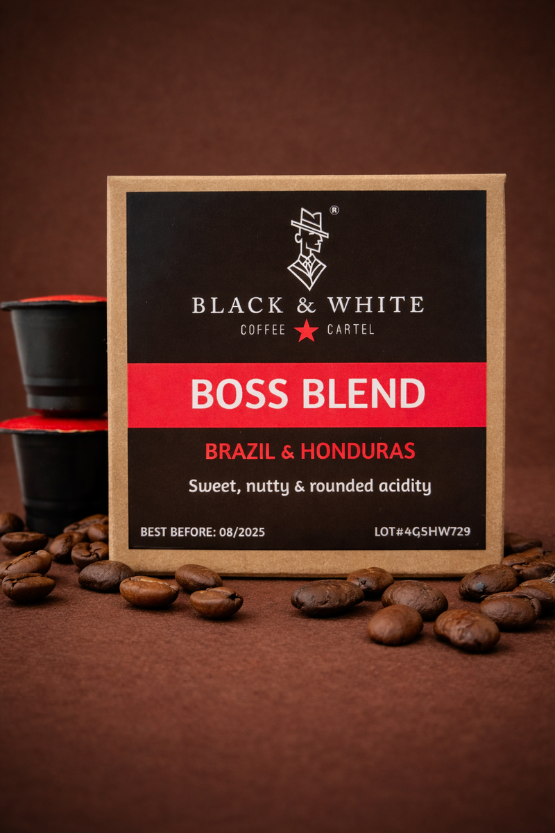 Boss Blend Coffee Pods 10 Pack – Black & White Coffee Cartel